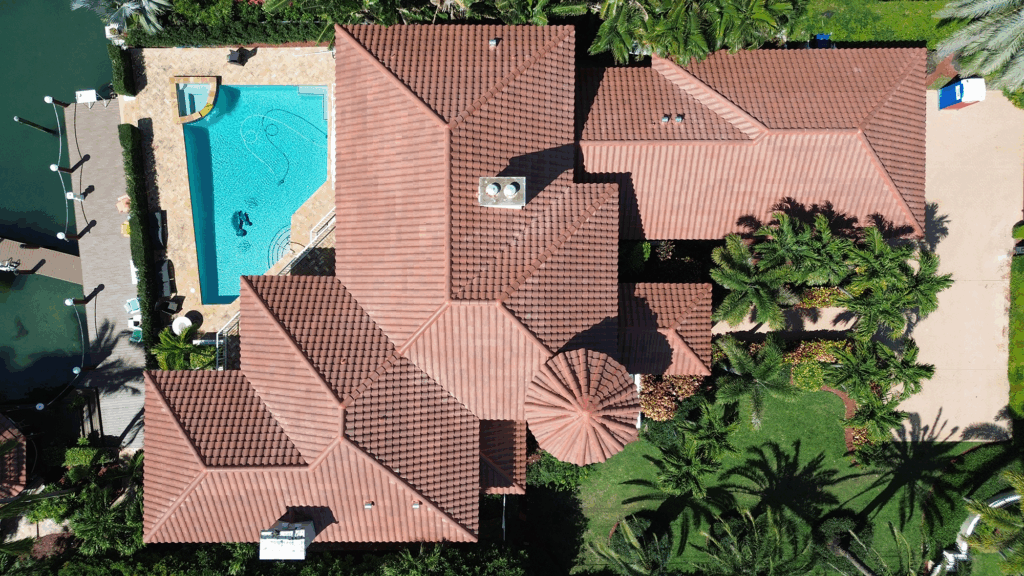 Terracotta roof tile installation project in Riviera Beach FL