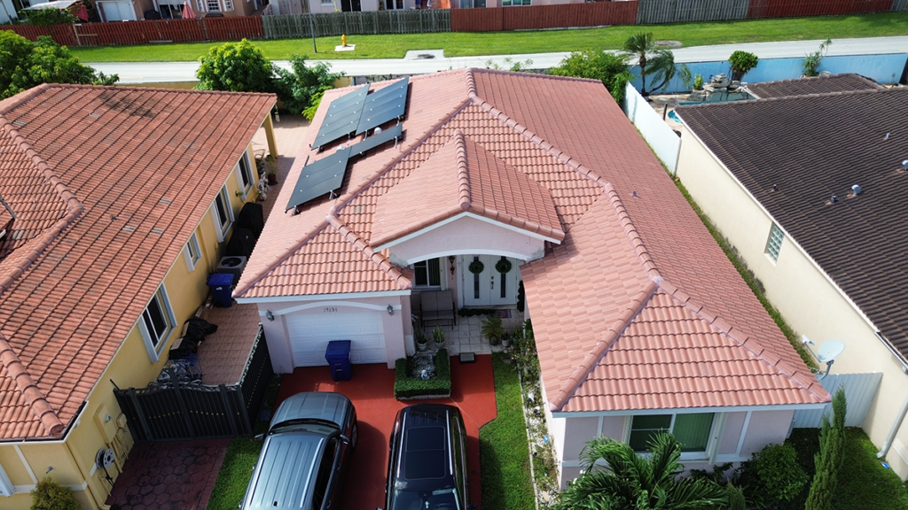 Beautiful finished orange tile roof in Miami FL 33015