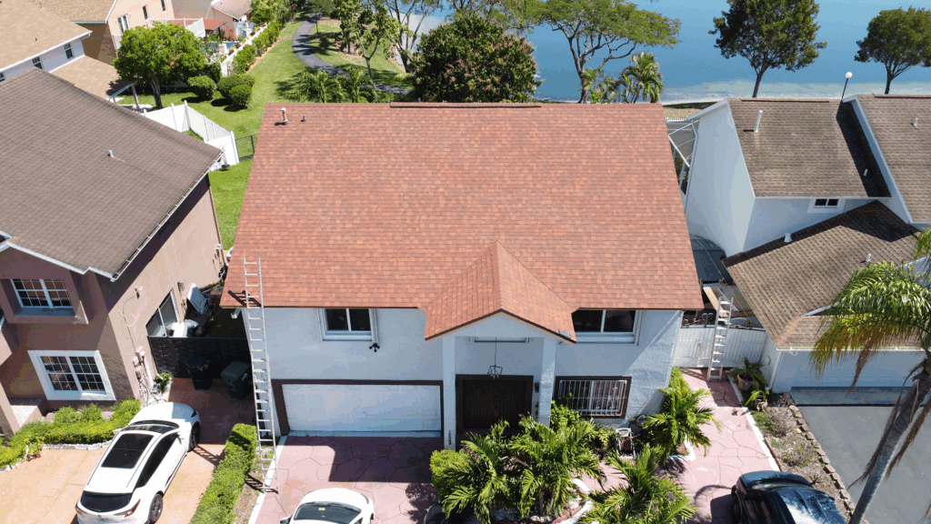 Finished asphalt shingle roof in Hialeah